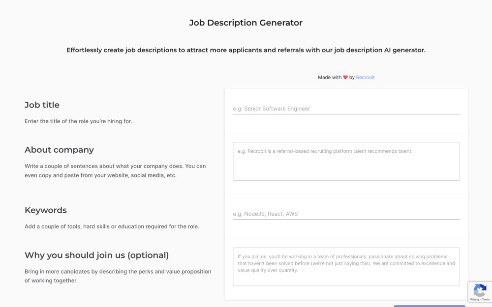 Job Description Generator